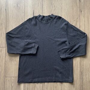 Vintage Brooks Sport (Brooks Brothers) Charcoal Mock Turtleneck Sweater Men’s XL